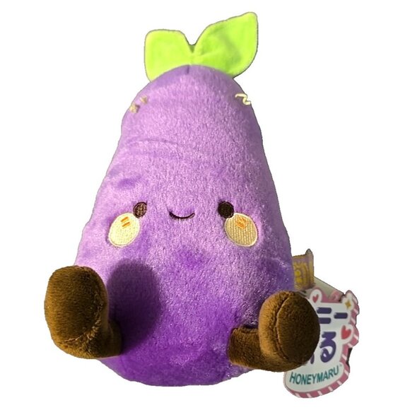 Edward the Eggplant 8" Plush Size Toy Plushie by Honeymaru Wink Wink NEW - Picture 9 of 13